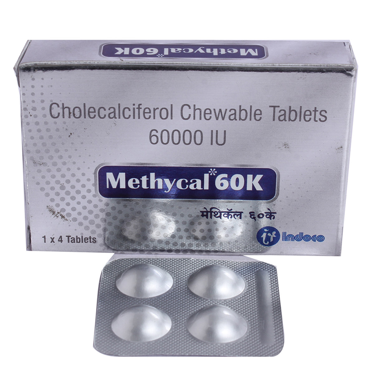 Methycal 60K Chewable Tablet 4's, Pack of 4 Methycal 60K Chewable Tablet 4's, Pack of 4