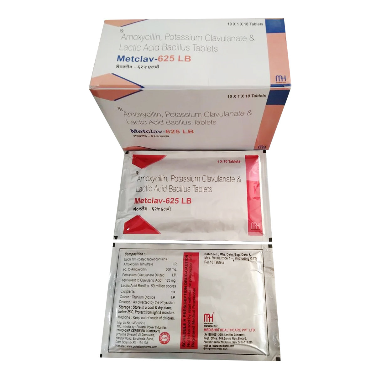 Metclav-625 LB Tablet 10's, Pack of 10 TABLETS Metclav-625 LB Tablet 10's, Pack of 10 TABLETS
