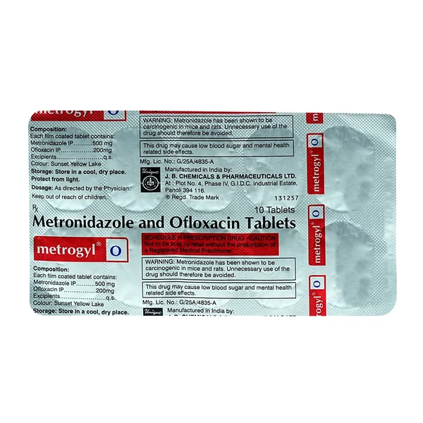 Metrogyl O Tablet 10's, Pack of 10 TABLETS