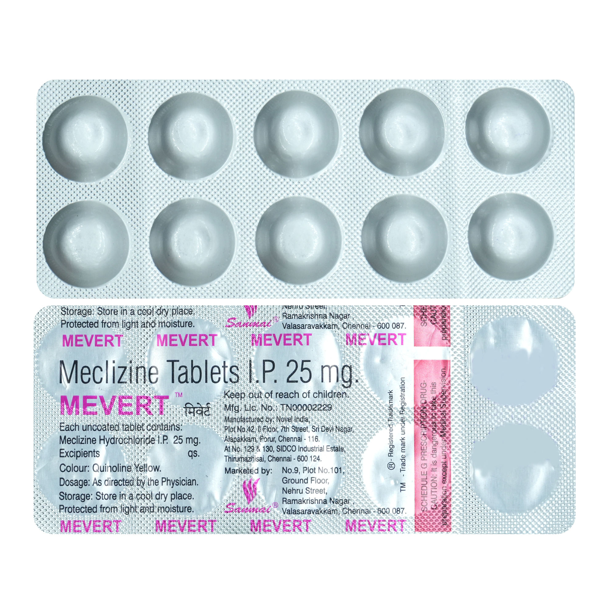 Buy MEVERT TABLET 10'S Online