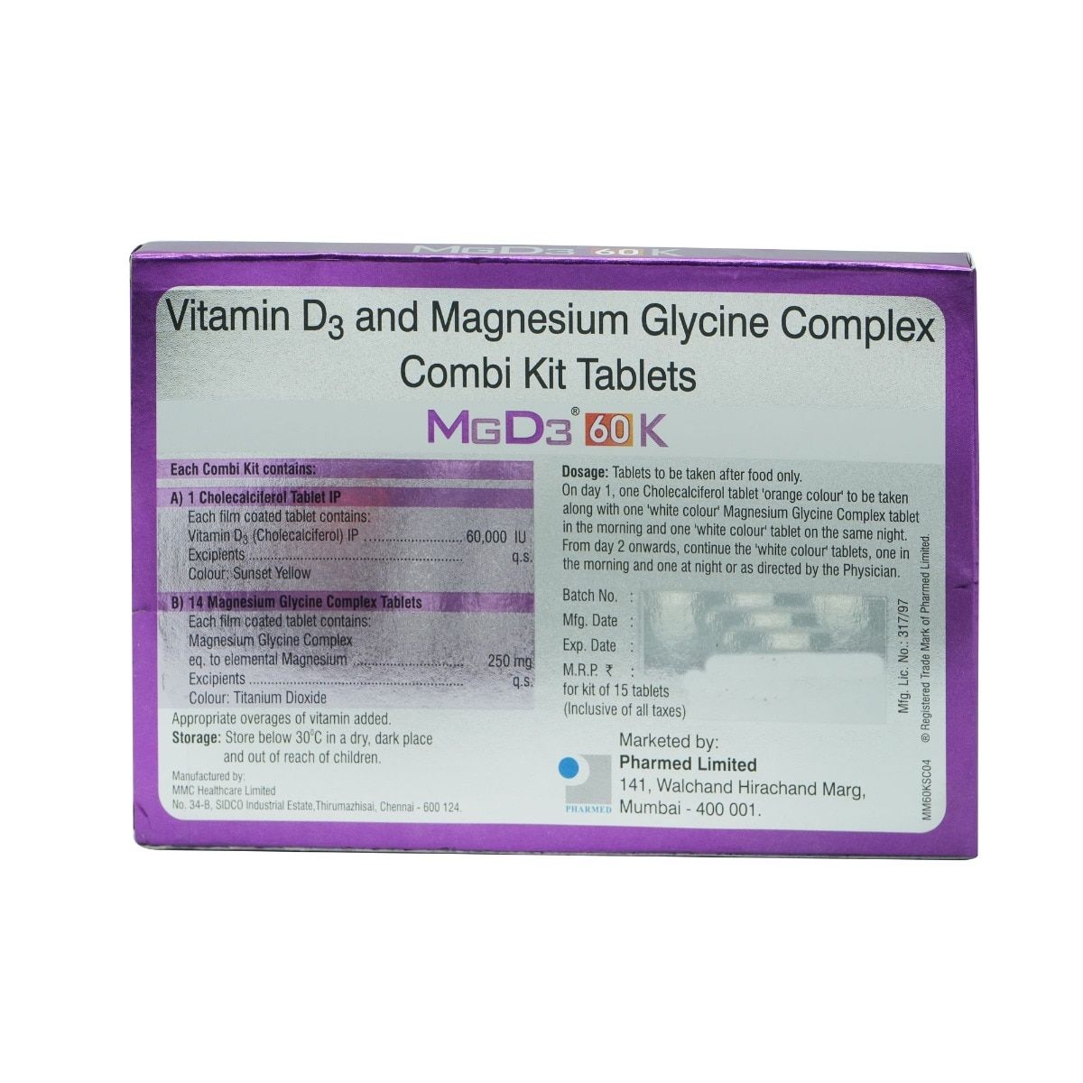 Mgd3 60K Tab Combi Kit (14+1), Pack of 1 TABLET Mgd3 60K Tab Combi Kit (14+1), Pack of 1 TABLET