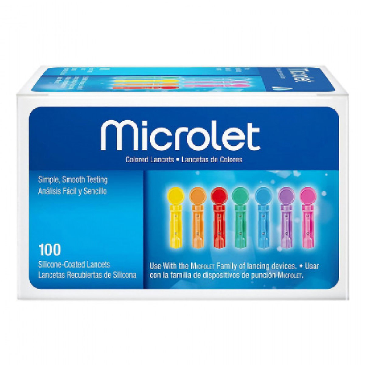 Microlet Colored Lancets, 100 Count, Pack of 1 Microlet Colored Lancets, 100 Count, Pack of 1
