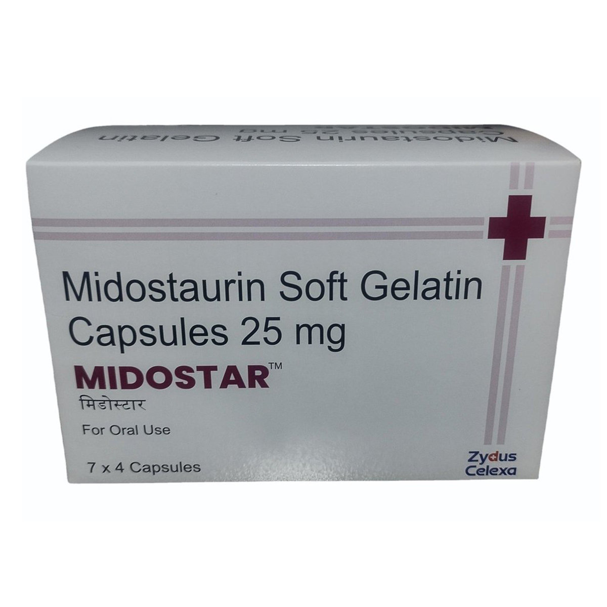 Midostar 25mg Softgel Capsule 28's (7 x 4), Pack of 1 Capsule Midostar 25mg Softgel Capsule 28's (7 x 4), Pack of 1 Capsule