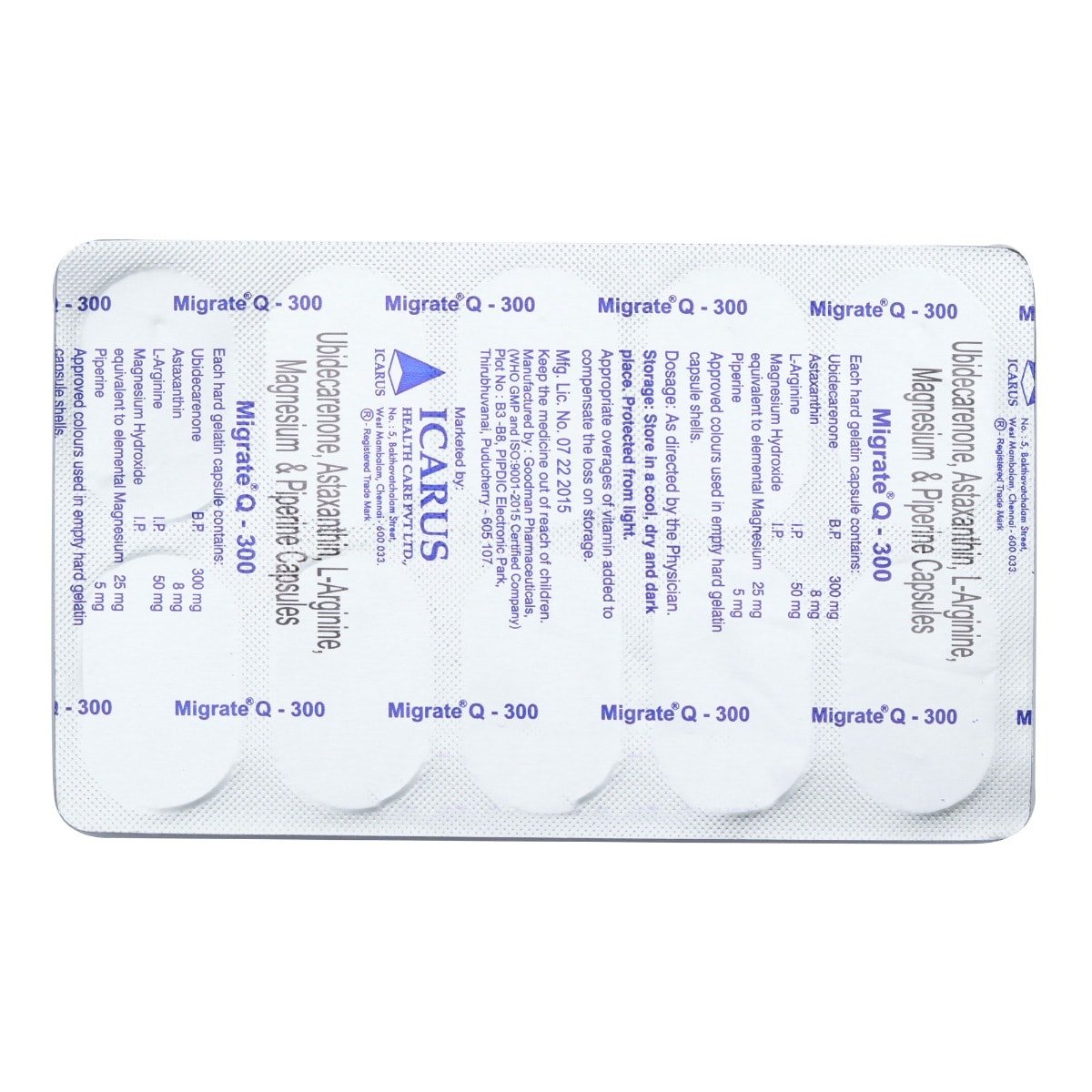 Migrate Q 300Mg Capsule 10S, Pack of 10 CapsuleS Migrate Q 300Mg Capsule 10S, Pack of 10 CapsuleS