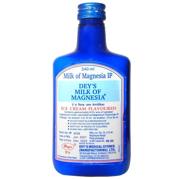Deys Milk Of Magnesia 340 ml, Pack of 1