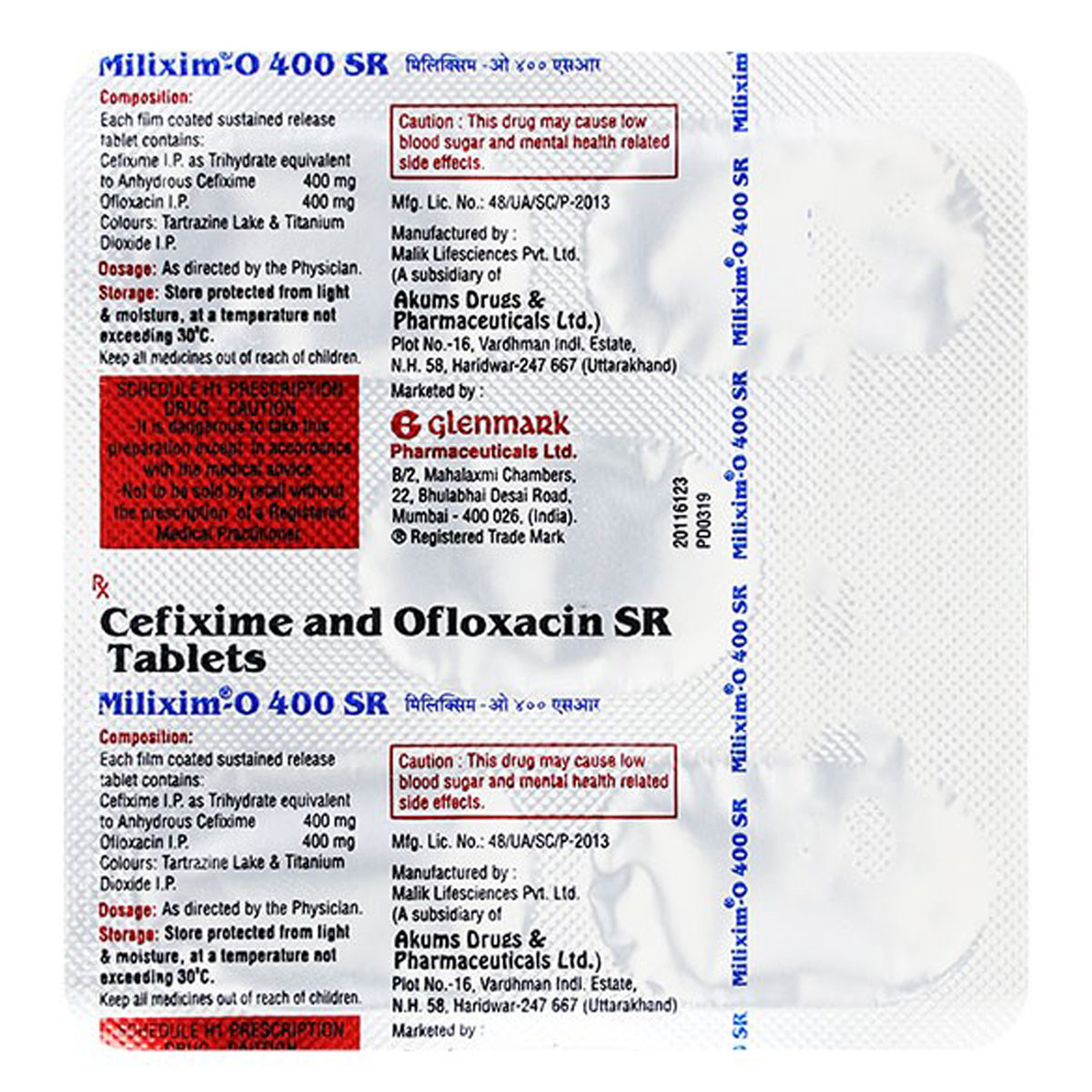 Milixim-O 400 SR Tablet 5's, Pack of 5 TabletS Milixim-O 400 SR Tablet 5's, Pack of 5 TabletS