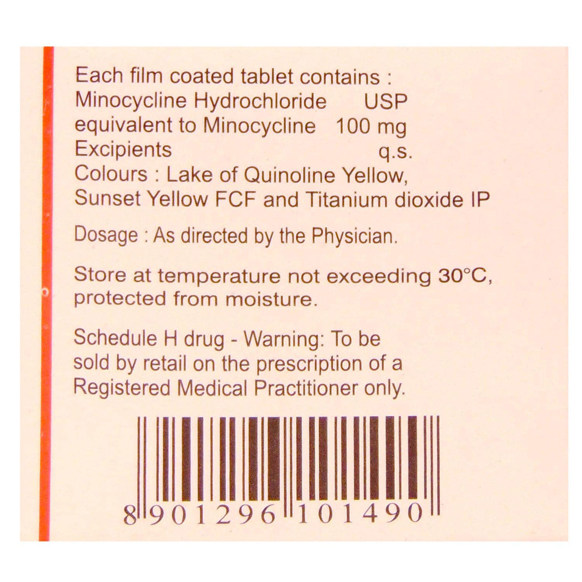 Minoz 100 Tablet 10's, Pack of 10 TABLETS Minoz 100 Tablet 10's, Pack of 10 TABLETS