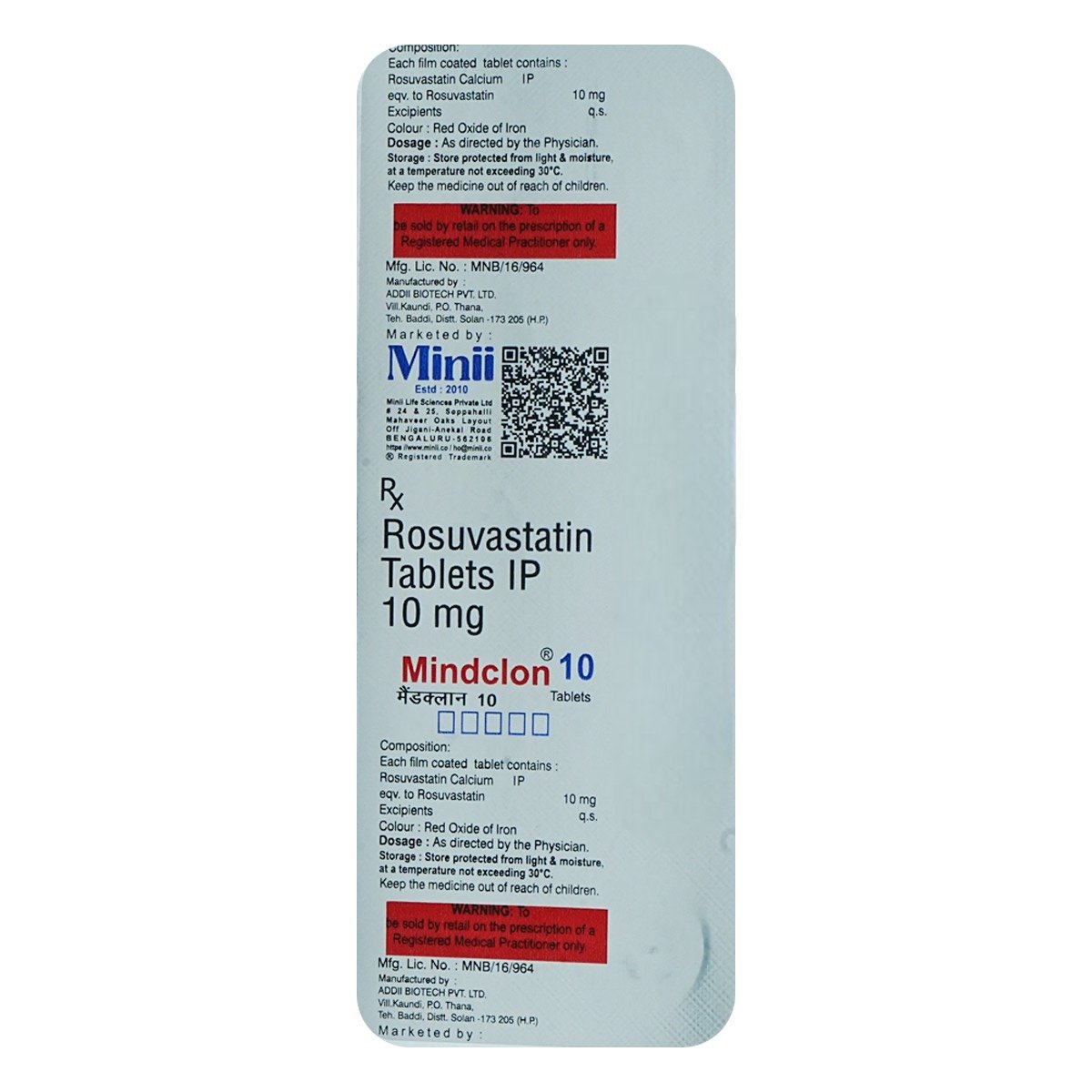 Mindclon 10 Tablet 10's, Pack of 10 TabletS Mindclon 10 Tablet 10's, Pack of 10 TabletS