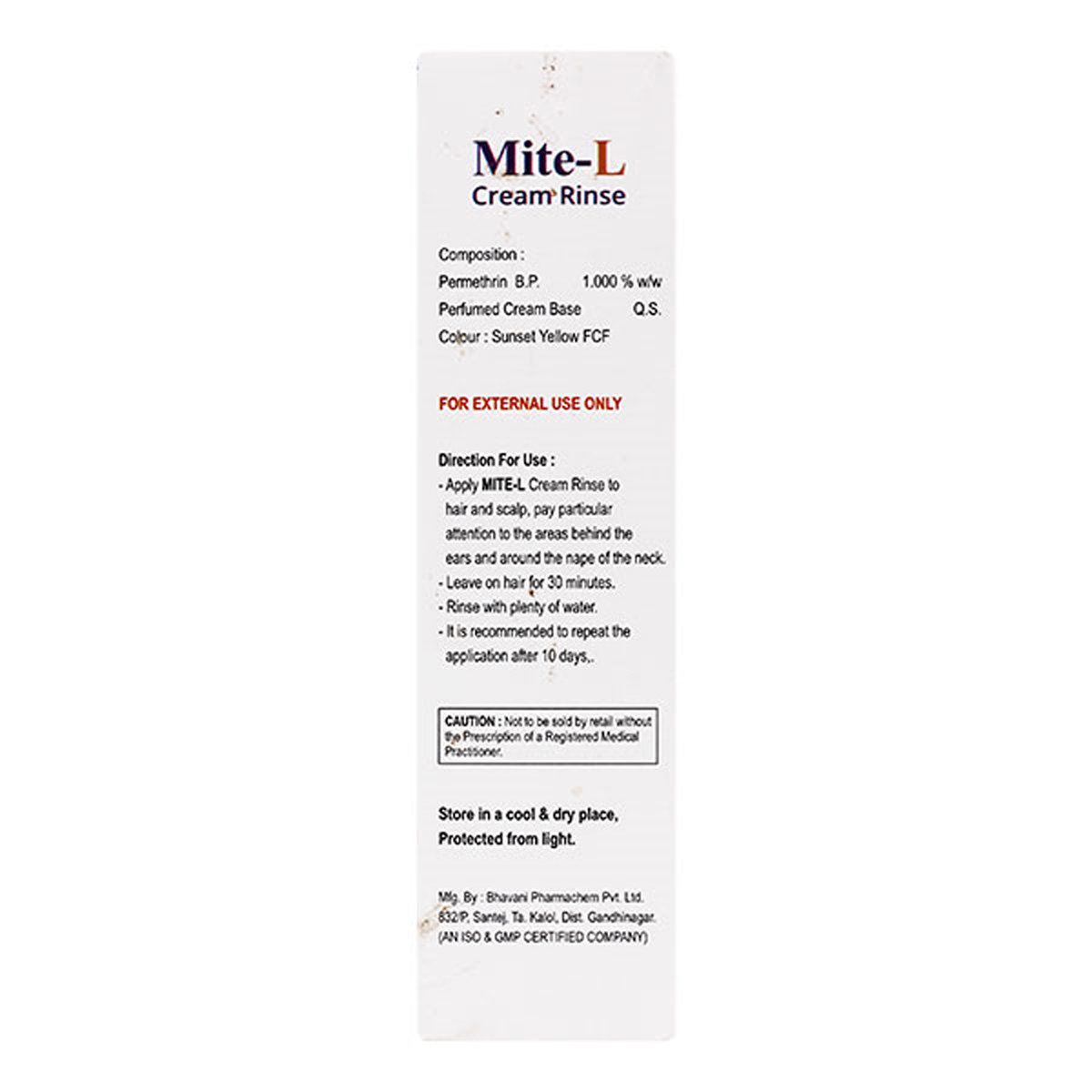 Mite-L 1% Cream Rinse 90 gm, Pack of 1 CREAM Mite-L 1% Cream Rinse 90 gm, Pack of 1 CREAM