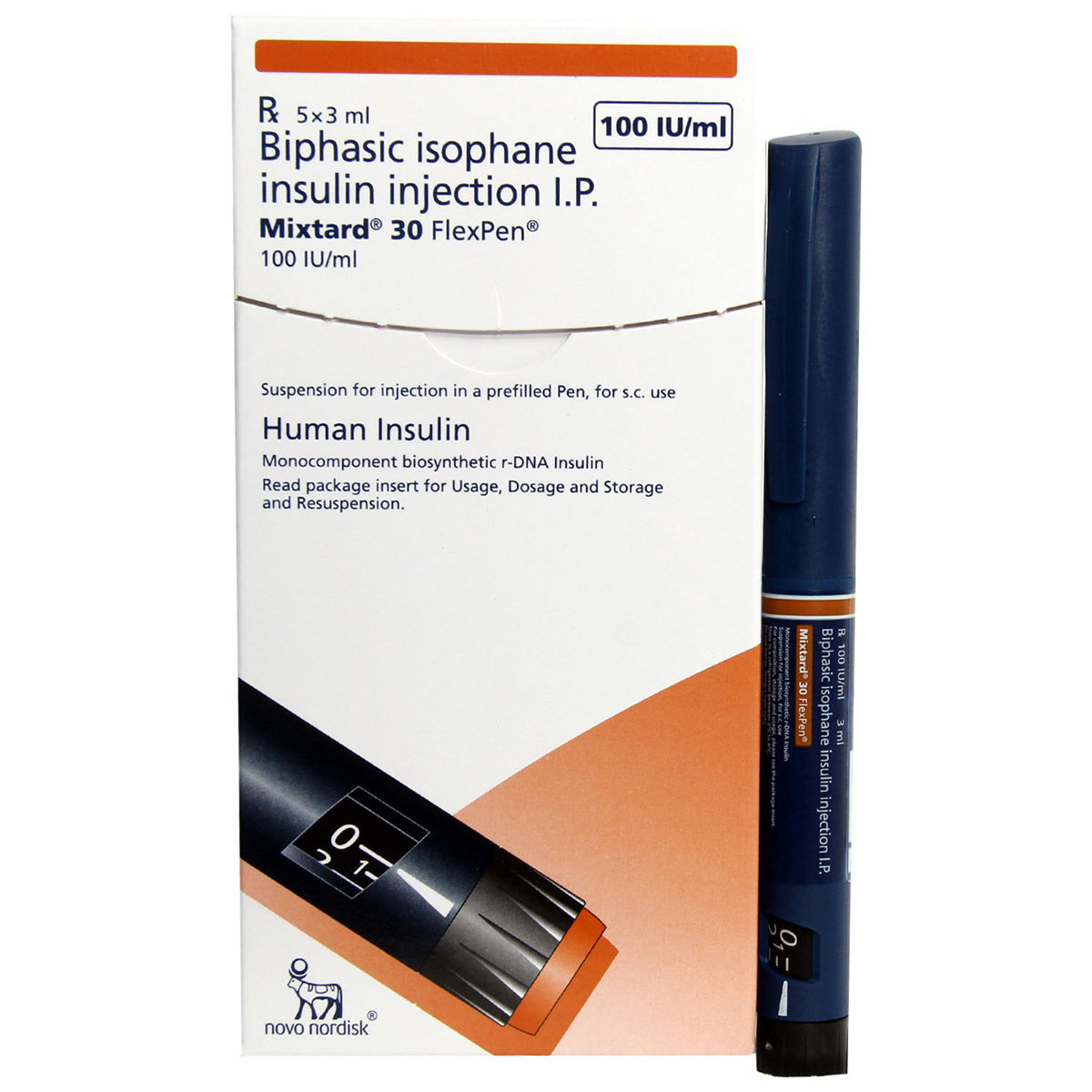 Mixtard 30 Flexpen 100/ml Injection 3 ml, Pack of 1 INJECTION Mixtard 30 Flexpen 100/ml Injection 3 ml, Pack of 1 INJECTION