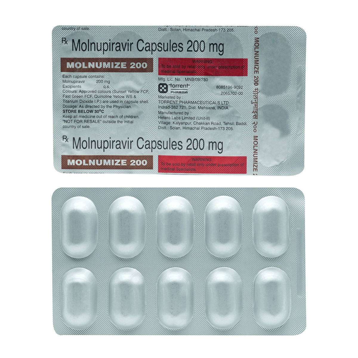 Molnumize 200 Capsule 10's, Pack of 10 CAPSULES Molnumize 200 Capsule 10's, Pack of 10 CAPSULES