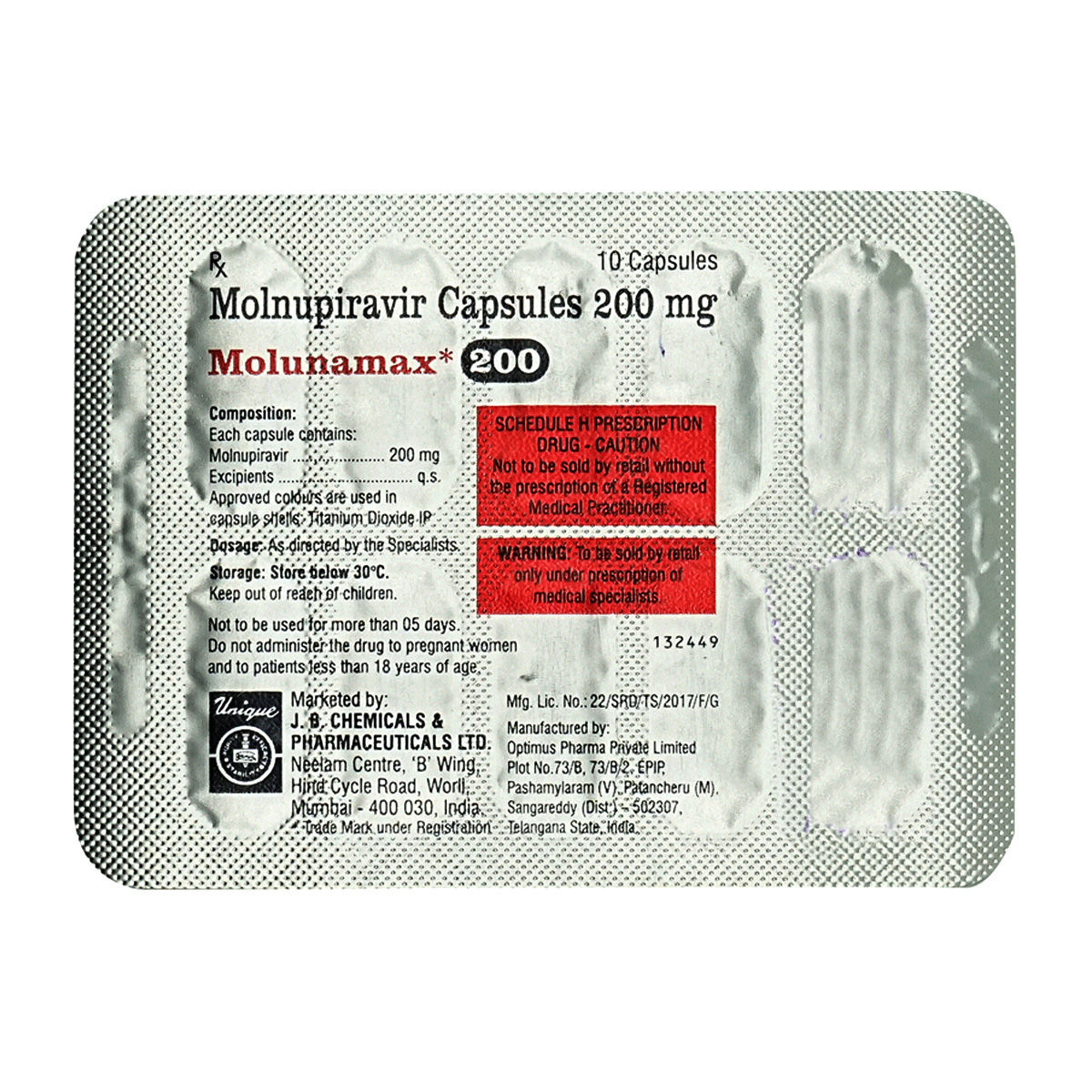 Buy Molunamax 200 Capsule 10's Online