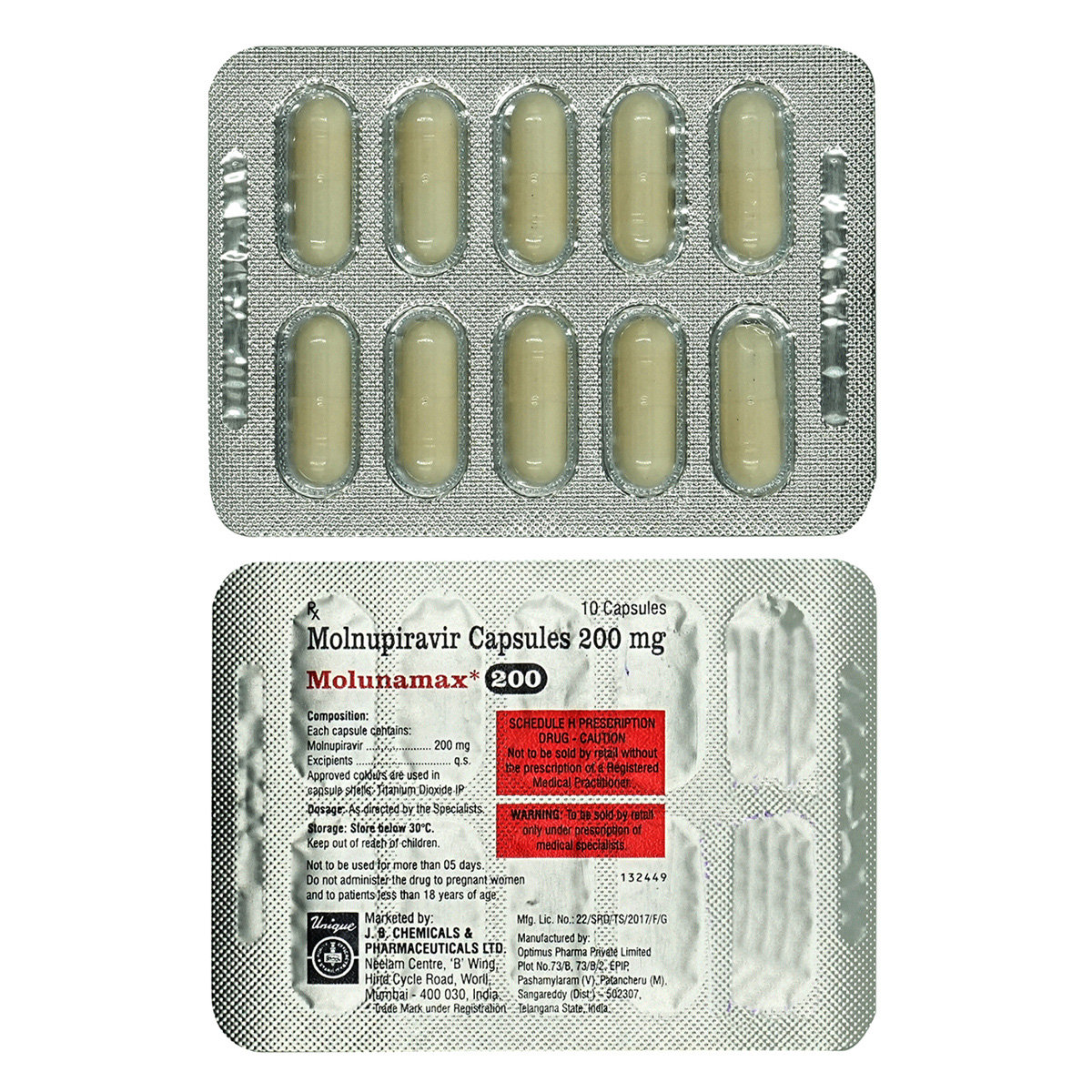 Molunamax 200 Capsule 10's, Pack of 10 CAPSULES Molunamax 200 Capsule 10's, Pack of 10 CAPSULES