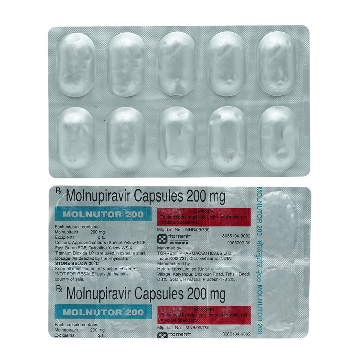 Molnutor 200 Capsule 10's, Pack of 10 CAPSULES Molnutor 200 Capsule 10's, Pack of 10 CAPSULES