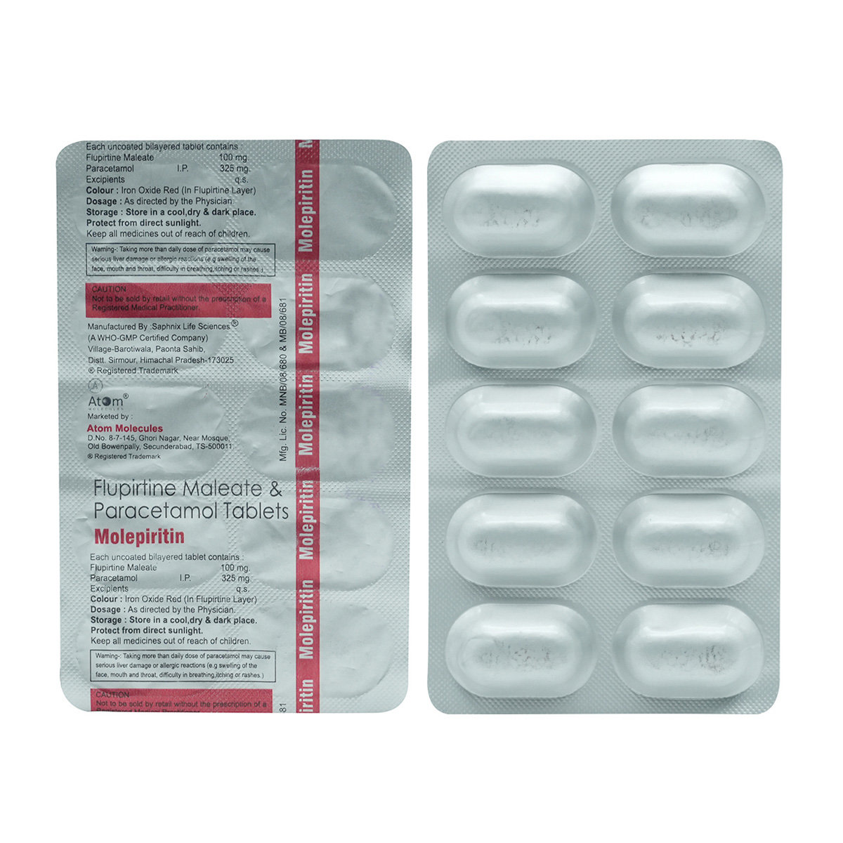 Molepiritin Tablet 10's, Pack of 10 Molepiritin Tablet 10's, Pack of 10