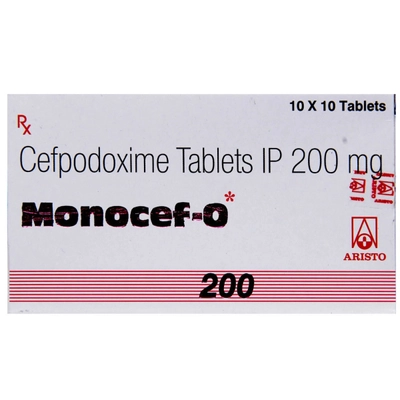 Monocef-O 200 Tablet 10's, Pack of 10 TABLETS