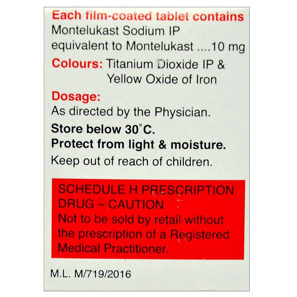 Montair-10 Tablet 15's, Pack of 15 TABLETS Montair-10 Tablet 15's, Pack of 15 TABLETS