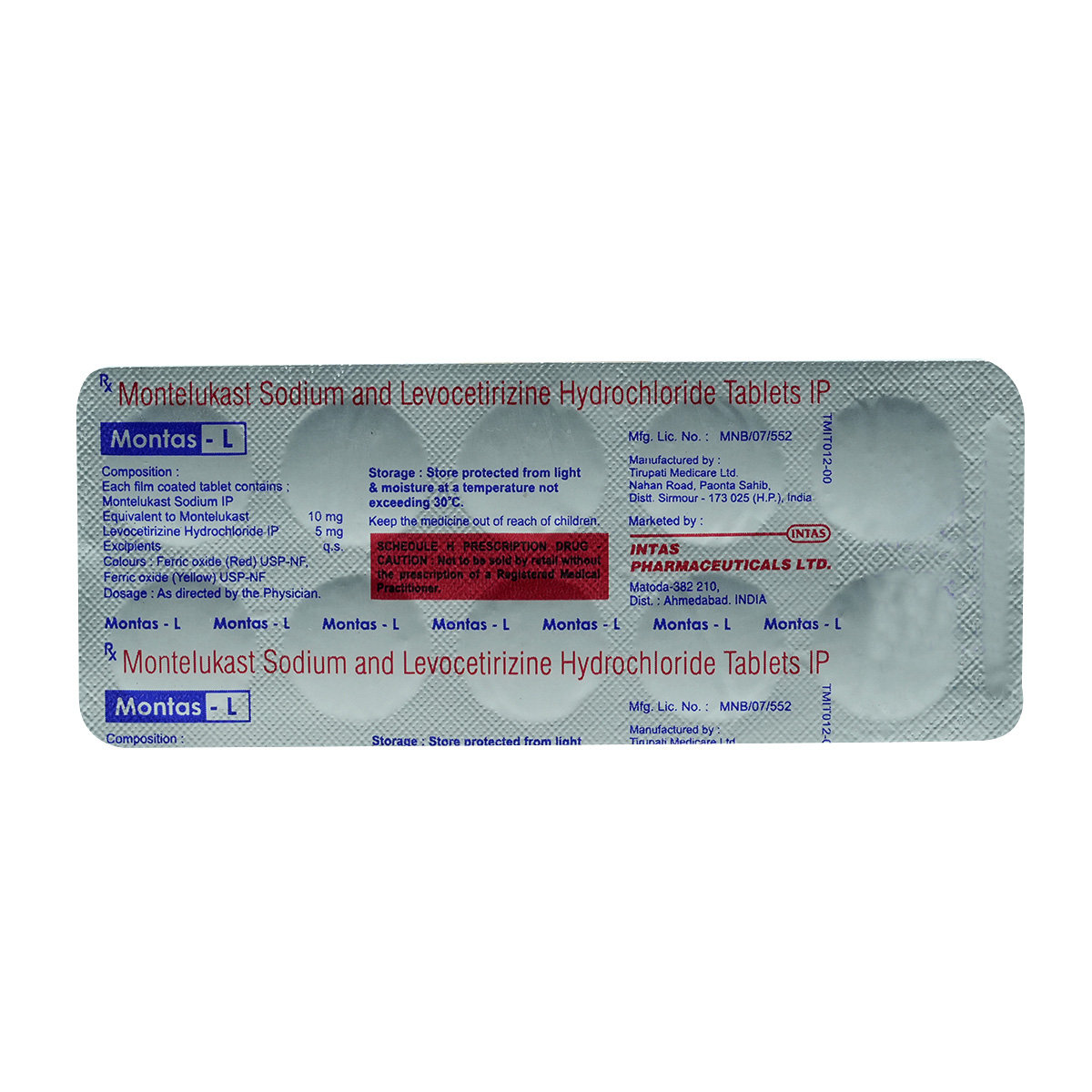 Montas-L Tablet 10's, Pack of 10 TABLETS Montas-L Tablet 10's, Pack of 10 TABLETS