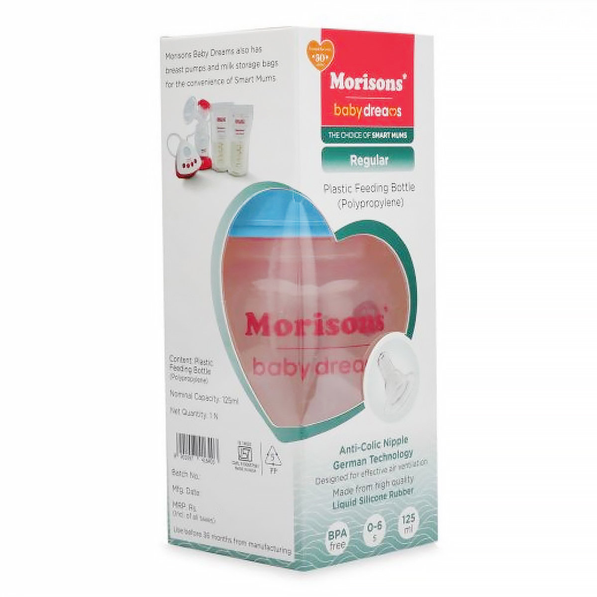 Morisons Baby Dreams Feeding Bottle, 125 ml, Pack of 1 Morisons Baby Dreams Feeding Bottle, 125 ml, Pack of 1