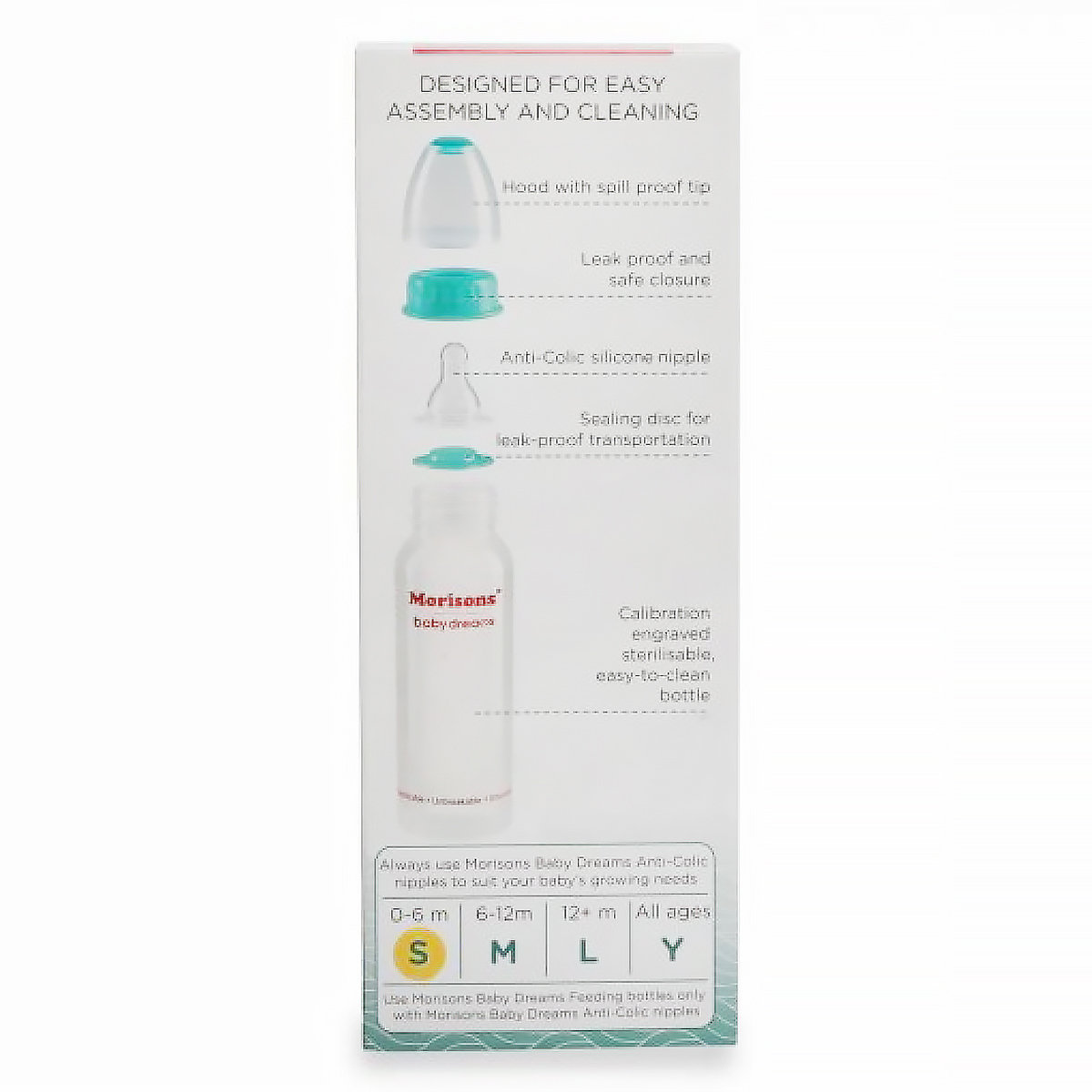 Morisons Baby Dreams Feeding Bottle, 125 ml, Pack of 1 Morisons Baby Dreams Feeding Bottle, 125 ml, Pack of 1