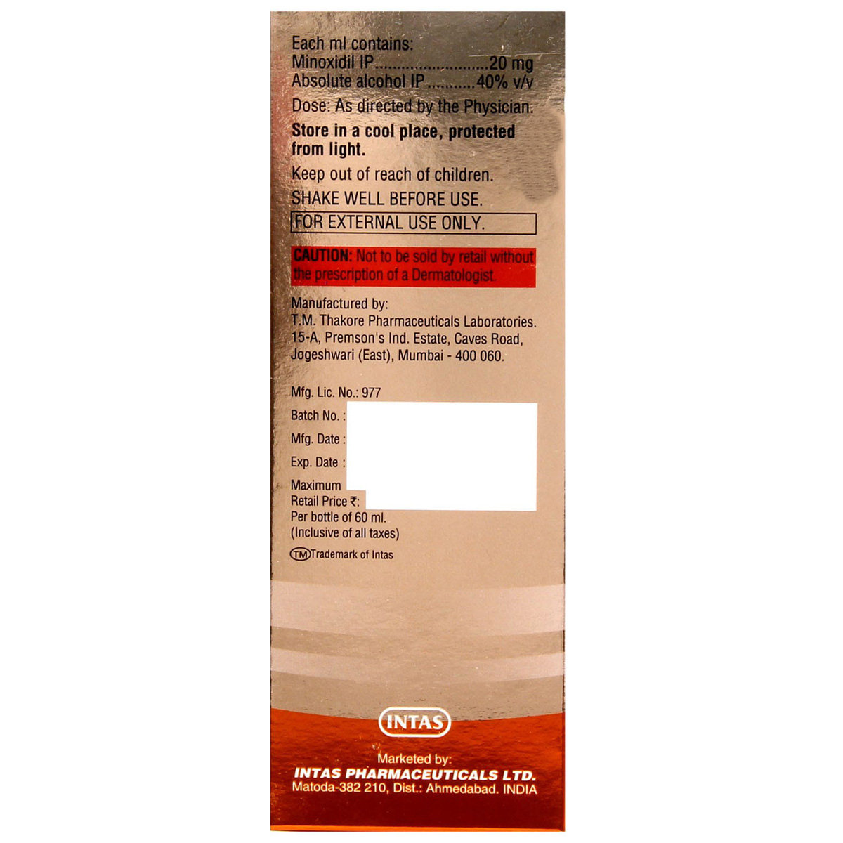 Morr 2% Topical Solution 60 ml, Pack of 1 SOLUTION Morr 2% Topical Solution 60 ml, Pack of 1 SOLUTION