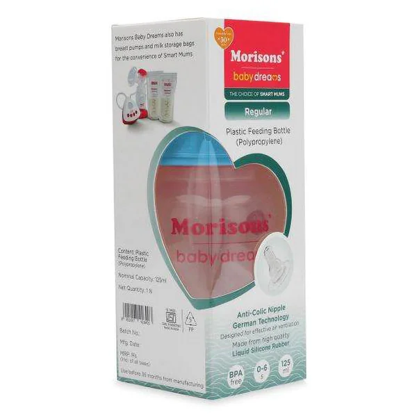 Morrison Regular Feeding Bottle Medium, 125 ml, Pack of 1
