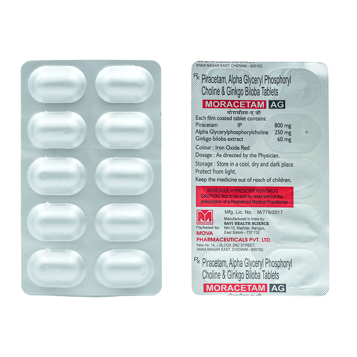 Buy Moracetam AG Tablet 10's Online