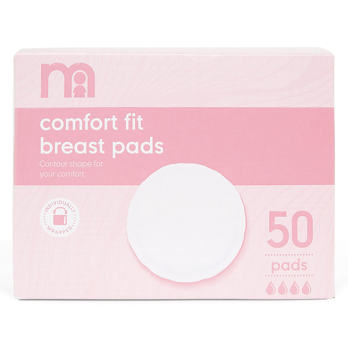 Mothercare Comfort Fit Breast Pads, 50 Count, Pack of 1 Mothercare Comfort Fit Breast Pads, 50 Count, Pack of 1