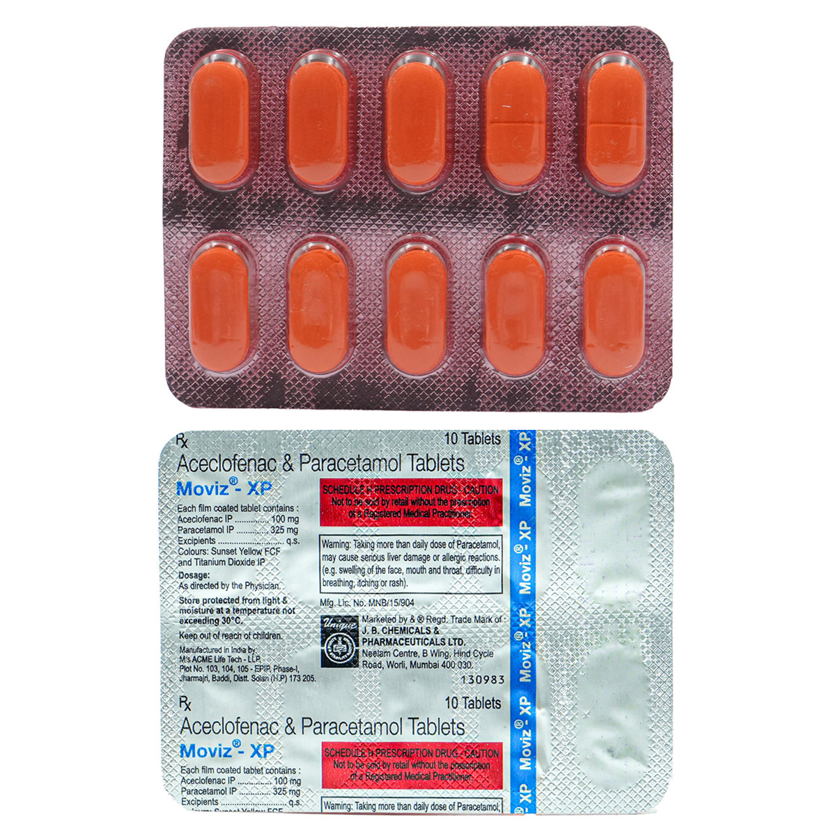 MOVIZ XP TABLET, Pack of 10 TabletS MOVIZ XP TABLET, Pack of 10 TabletS