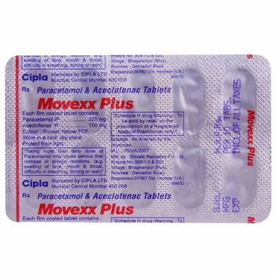 Movexx Plus Tablet 10's, Pack of 10 TABLETS