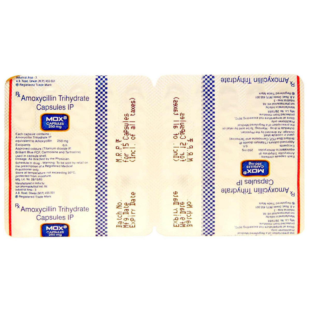 Mox 250 mg Capsule 15's, Pack of 15 CAPSULES Mox 250 mg Capsule 15's, Pack of 15 CAPSULES