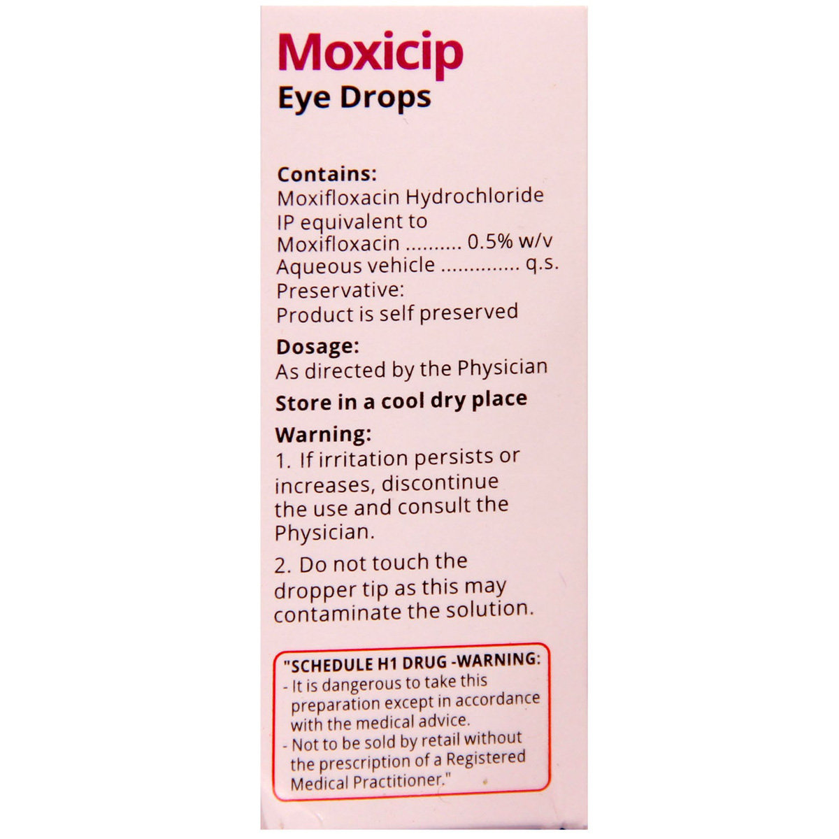 Moxicip Eye Drops 5 ml, Pack of 1 EYE DROPS Moxicip Eye Drops 5 ml, Pack of 1 EYE DROPS