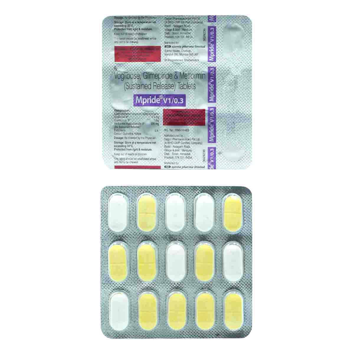 Mpride V 1/0.3 Tablet 15's, Pack of 15 TABLETS Mpride V 1/0.3 Tablet 15's, Pack of 15 TABLETS