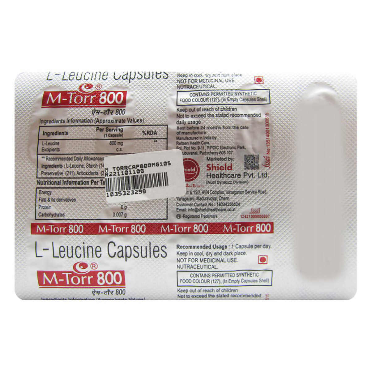 Buy M Torr 800 Capsule 10's Online