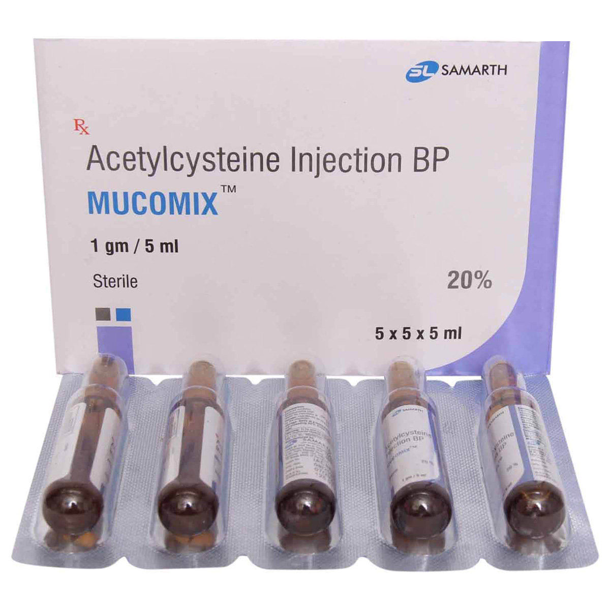 Mucomix Injection 5 ml, Pack of 1 INJECTION Mucomix Injection 5 ml, Pack of 1 INJECTION