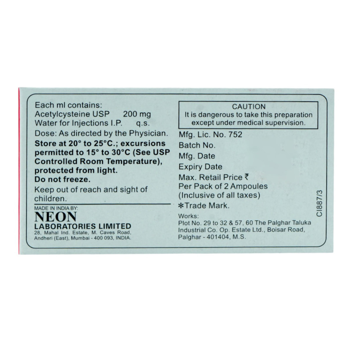 Mucyst 400 Injection 2 ml, Pack of 1 INJECTION Mucyst 400 Injection 2 ml, Pack of 1 INJECTION
