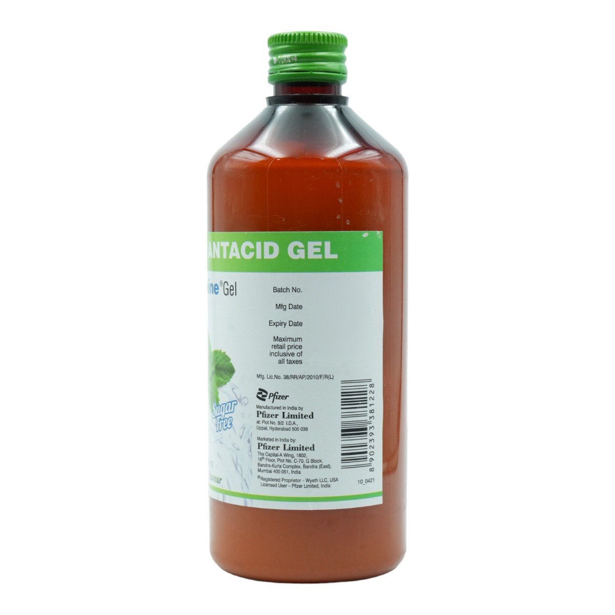 Mucaine Mint Sugar Free Gel 400 ml, Pack of 1 GEL Mucaine Mint Sugar Free Gel 400 ml, Pack of 1 GEL