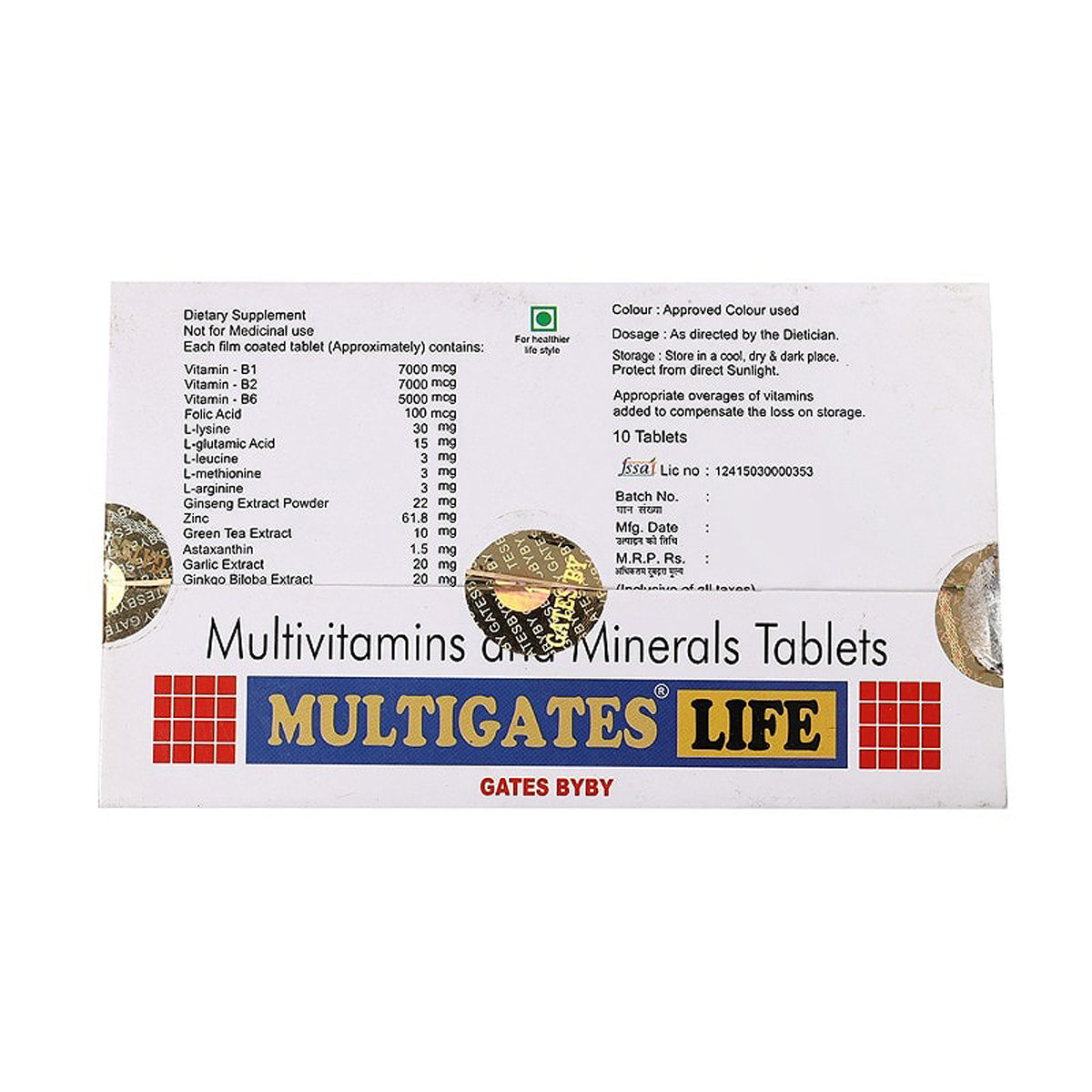 Multigates Life Tablet 10's, Pack of 10 Multigates Life Tablet 10's, Pack of 10