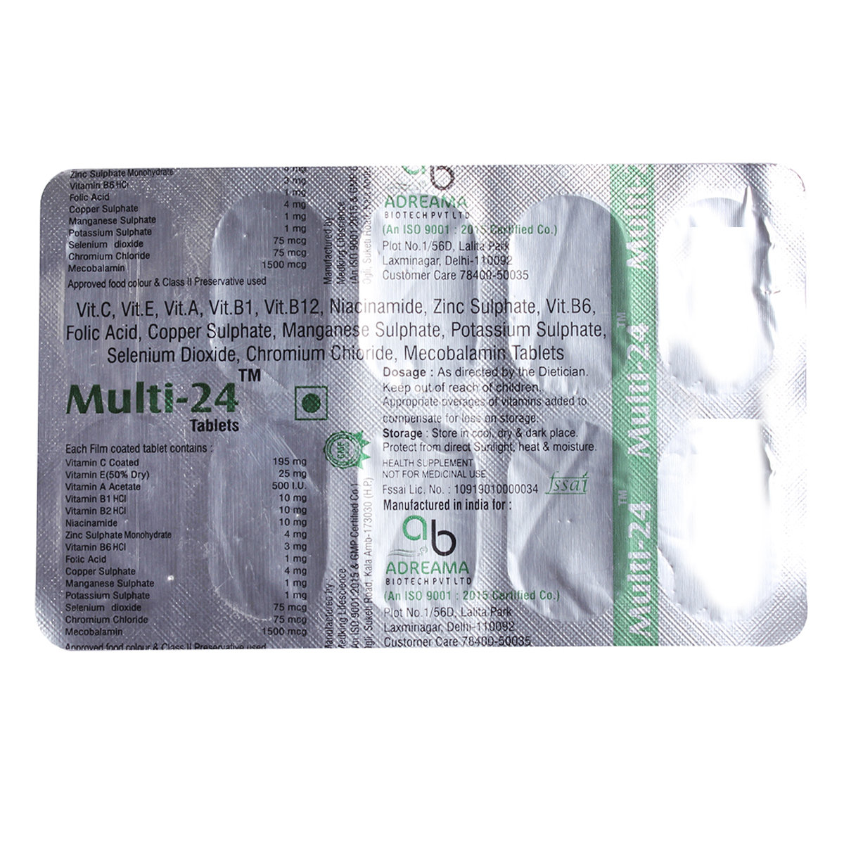 Multi-24 Tablet 10's, Pack of 10 Multi-24 Tablet 10's, Pack of 10