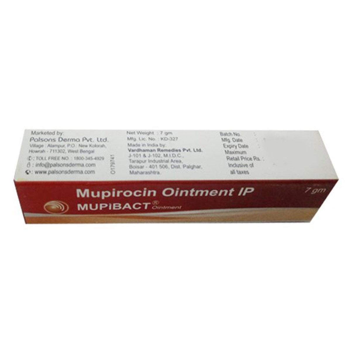 Mupibact 2% Ointment 7 gm, Pack of 1 OINTMENT Mupibact 2% Ointment 7 gm, Pack of 1 OINTMENT