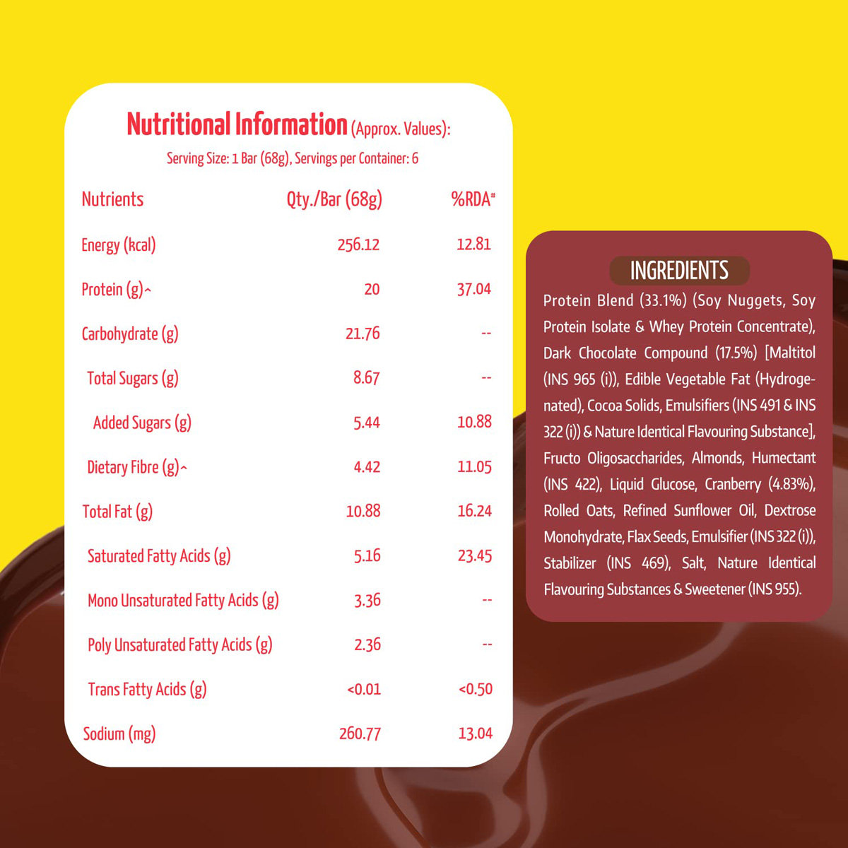 MuscleBlaze Choco Cranberry Protein Bar, 45 gm, Pack of 1 MuscleBlaze Choco Cranberry Protein Bar, 45 gm, Pack of 1