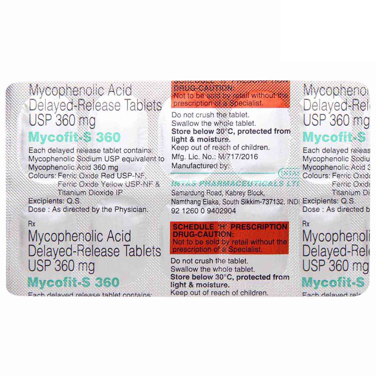 Mycofit-S 360 Tablet 10's, Pack of 10 TABLETS Mycofit-S 360 Tablet 10's, Pack of 10 TABLETS