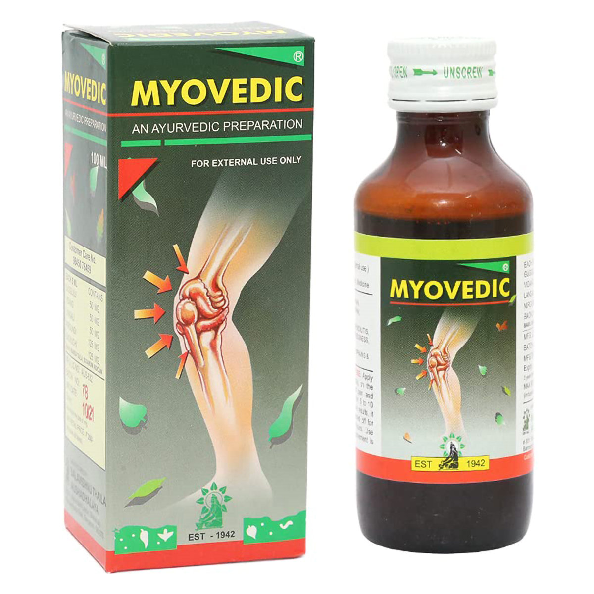 Myovedic Massage Oil, 100 ml, Pack of 1 Myovedic Massage Oil, 100 ml, Pack of 1