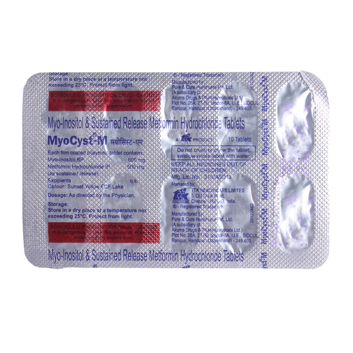 Myocyst M Tablet 10's, Pack of 10 TABLETS Myocyst M Tablet 10's, Pack of 10 TABLETS