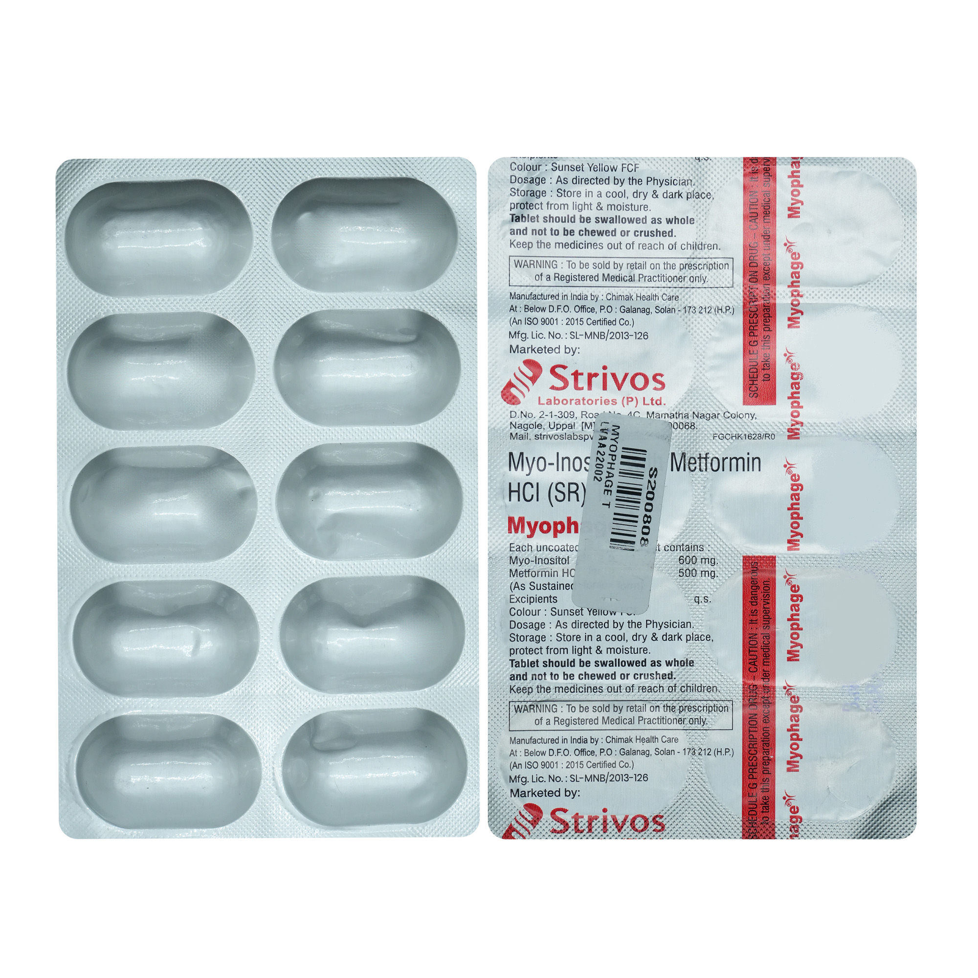 Buy MYOPHAGE TABLET 10'S Online