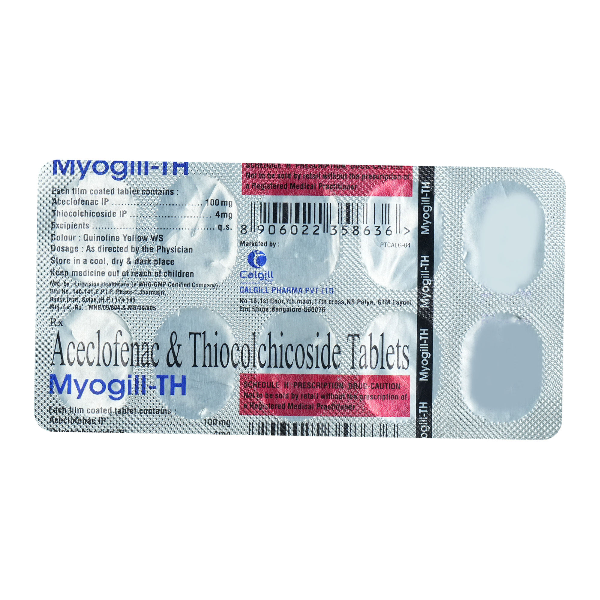 Myogill TH 4 Tablet 10's, Pack of 10 TABLETS Myogill TH 4 Tablet 10's, Pack of 10 TABLETS