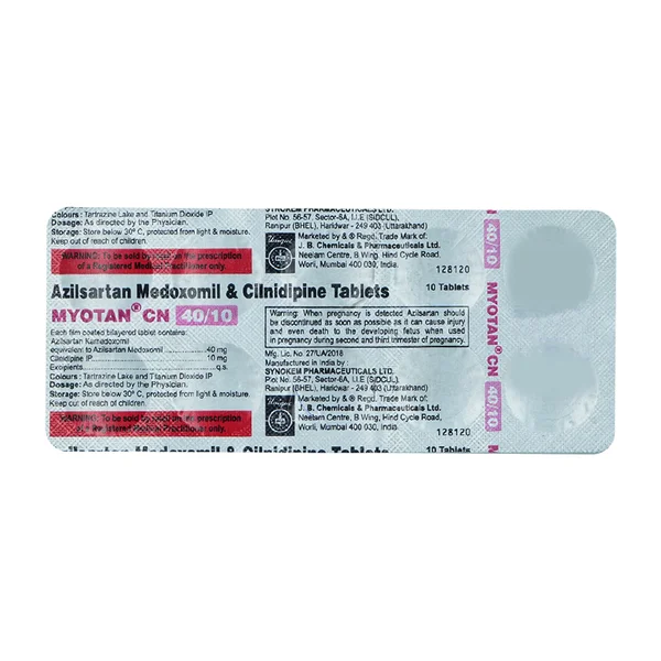 Myotan CN 40/10 Tablet 10's, Pack of 10 TABLETS