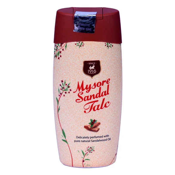 Mysore Sandal Talcum Powder 100 gm | With Natural Sandawood Oil, Pack of 1