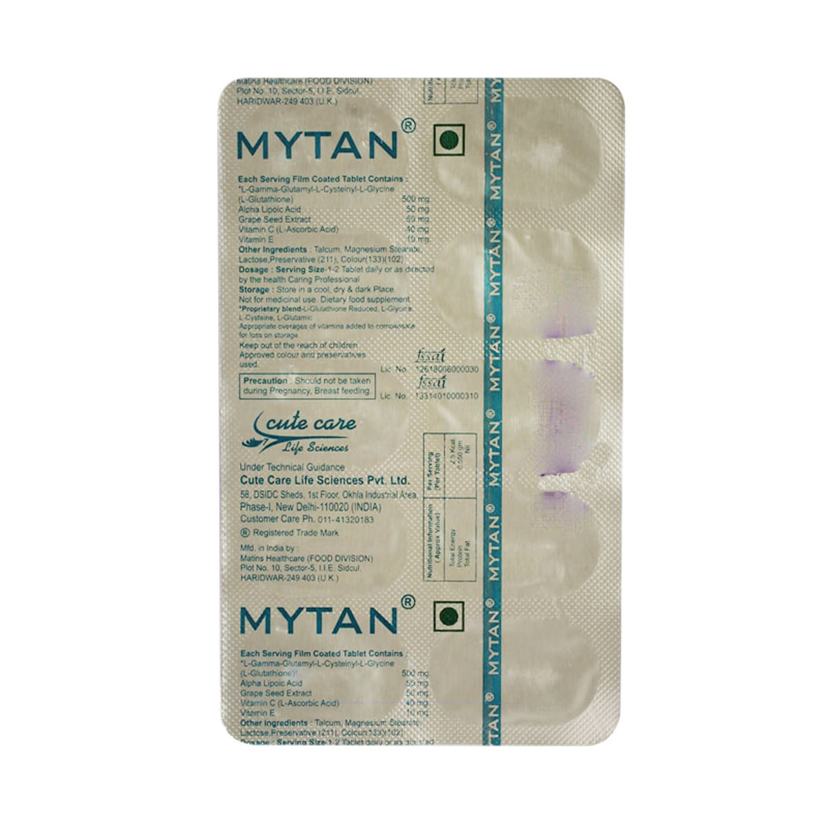 Buy Mytan Tablet 10's Online