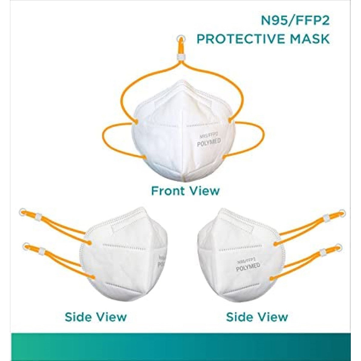 Polymed N95/FFP2 91305 Polymask, 1 Count, Pack of 1 Polymed N95/FFP2 91305 Polymask, 1 Count, Pack of 1